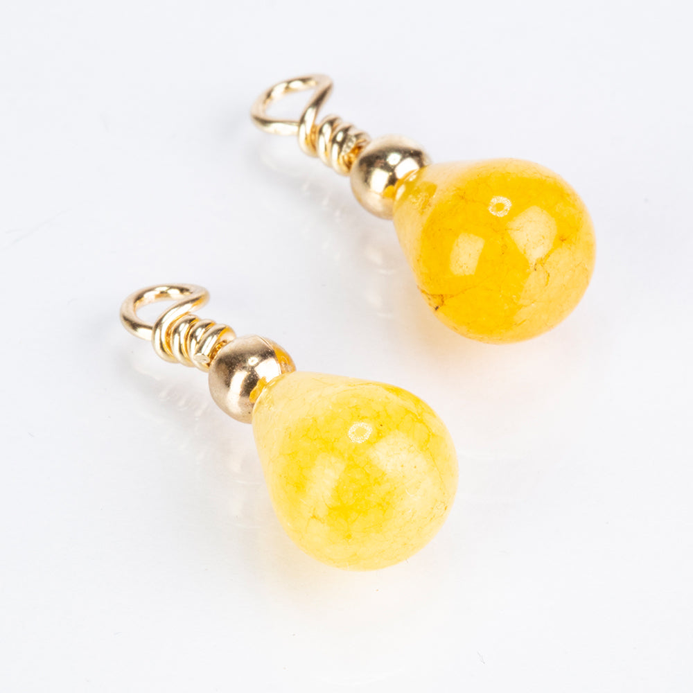 Conjunto de Aleación Bañado en Oro con Turquesa y Cornalina ( Pendientes )