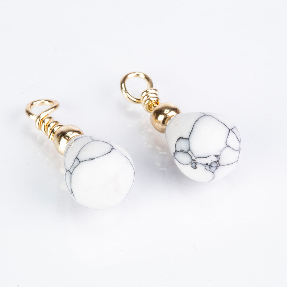 Conjunto de Aleación Bañado en Oro con Turquesa y Cornalina ( Pendientes ) 6 
