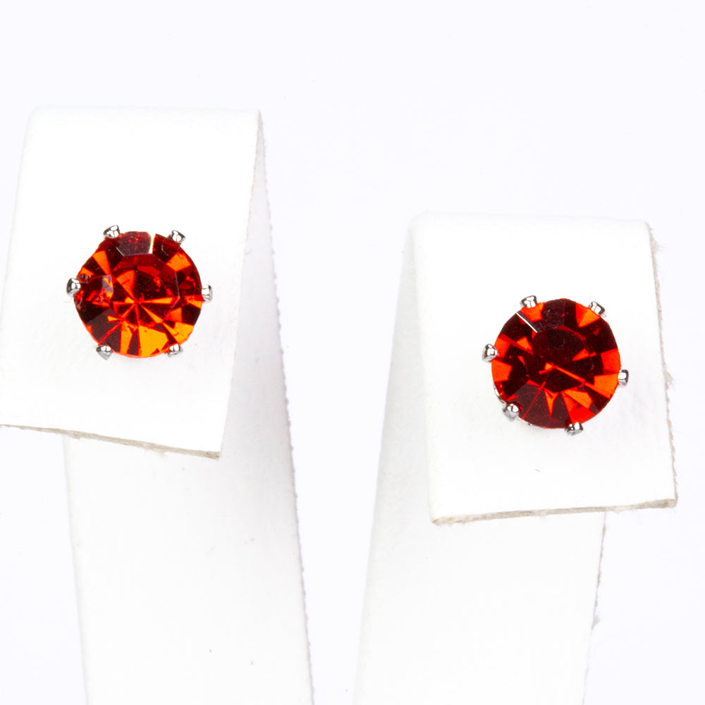 Conjunto de Aleación Bañado en Oro con Cristal Emporia® Rojo y Cristal Emporia® Verde ( Pendientes )