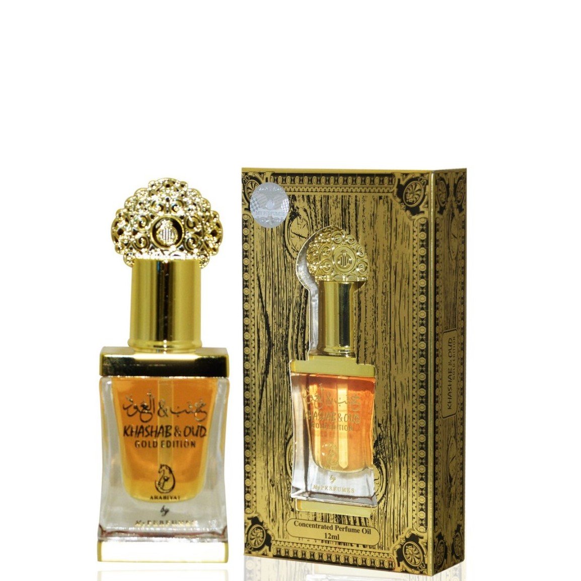 12 ml de Aceite de Perfume Khashab & Oud Gold Edition Fragancia Oriental Afrutado-Floral para Hombres 1 