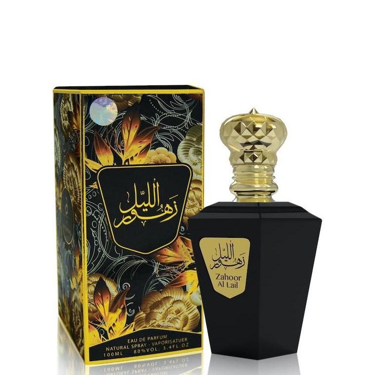100 ml Eau de Perfume Zahoor Al Lail Fragancia Afrutada de Vainilla Dulce para Hombres y Mujeres 1 