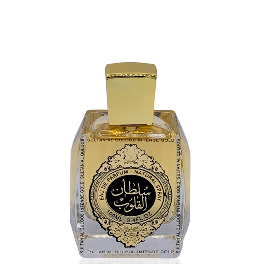 100 ml Eau de Perfume Sultan Al Quloob Intense Gold Fragancia Picante,Leñoso para Hombres y Mujeres 2 