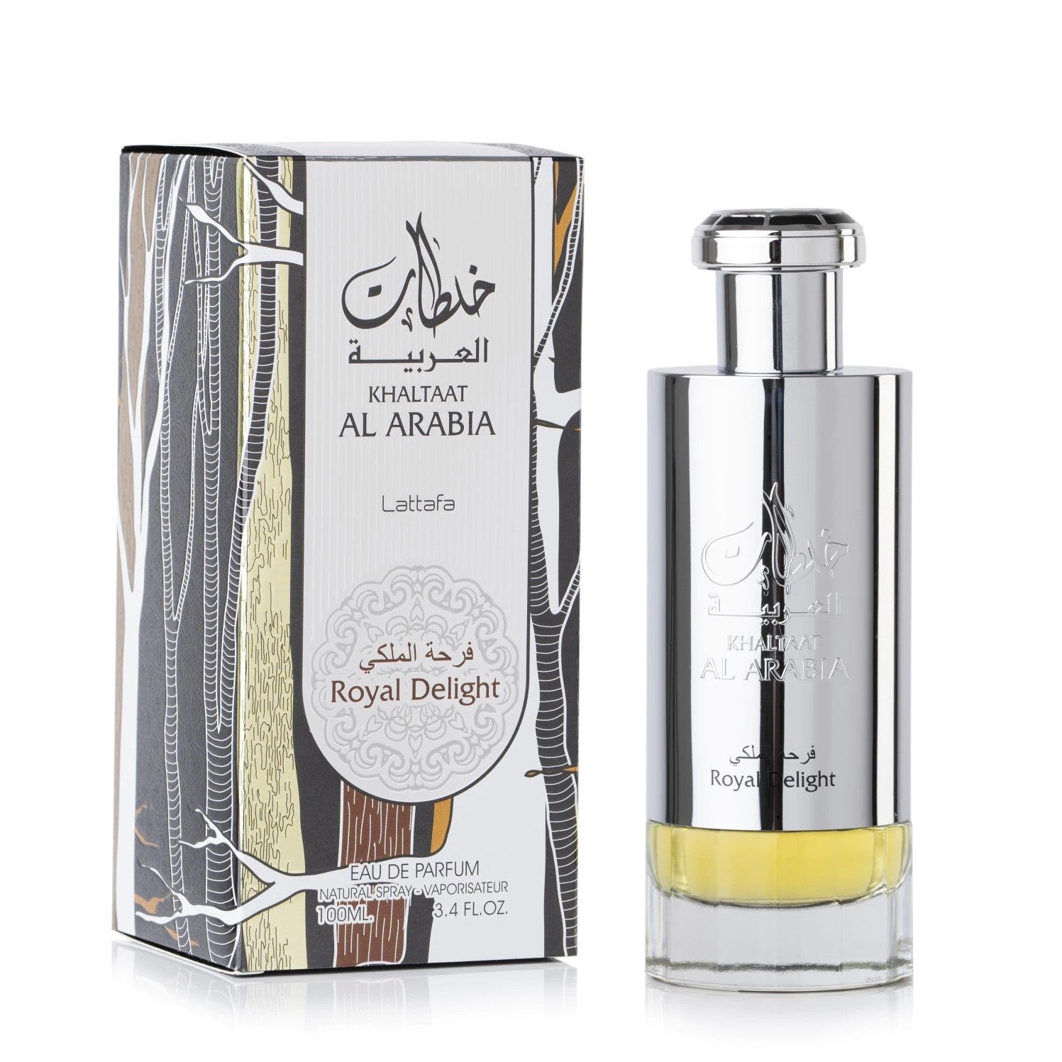 100 ml Eau de Parfum Khalaat Arbia Silver Fragancia frutal amaderada picante para mujer 1 