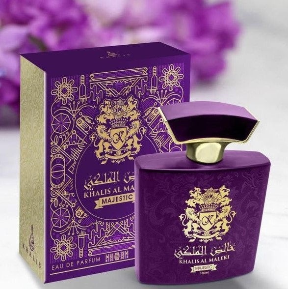 100 ml Eau de Perfume Khalis Maleki Majestuosa, Almizcle florido, Fragancia para mujer