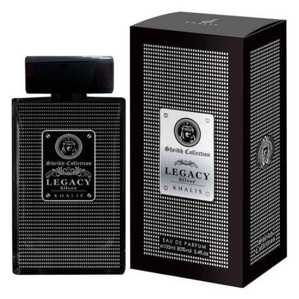 100 ml Eau de Perfume LEGACY SILVER Fragancia afrutada y de cuero para hombres 1 