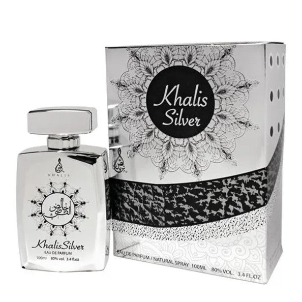 100 ml Eau de Perfume KHALIS SILVER Fragancia Floral Oriental para Hombre 1 