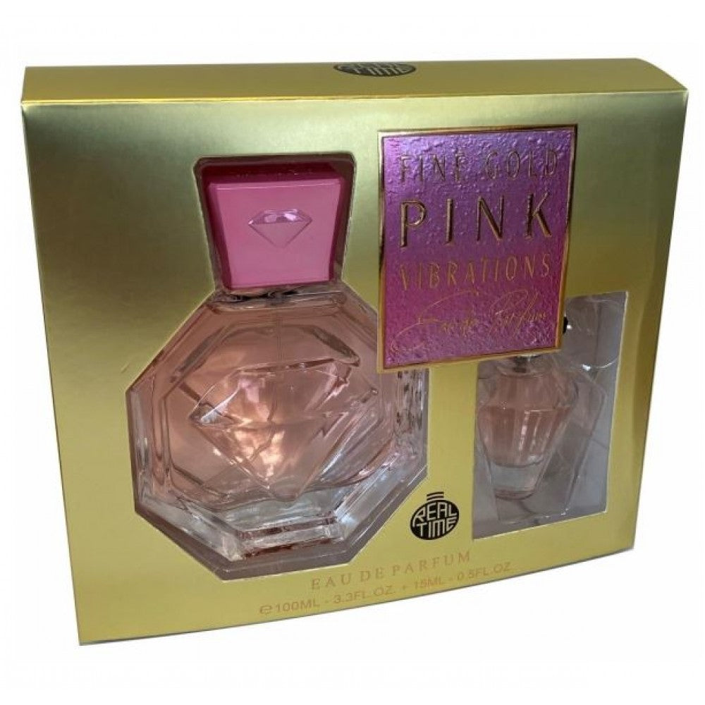 FINE GOLD PINK VIBRATION EDP 100ml + 15 ml Fragancia mediterránea para mujeres 1 