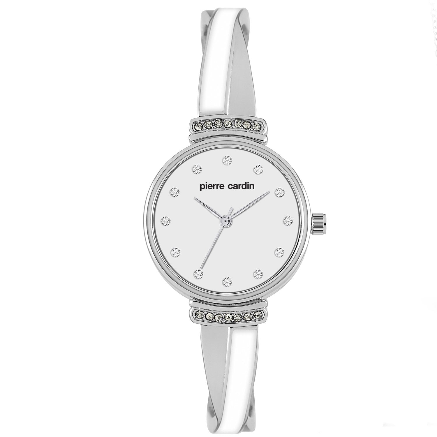 Juego de 4 piezas de reloj Pierre Cardin, 2 pares de pendientes y collar 2 