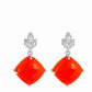 Pendientes de Plata con Cornalina y Zircón natural