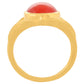 Anillo de Plata Bañada en Oro con Cornalina