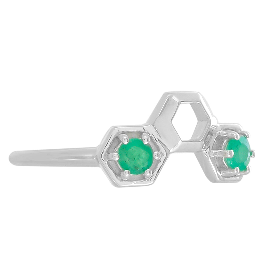 Anillo de Plata con Esmeralda de Brasil 2 