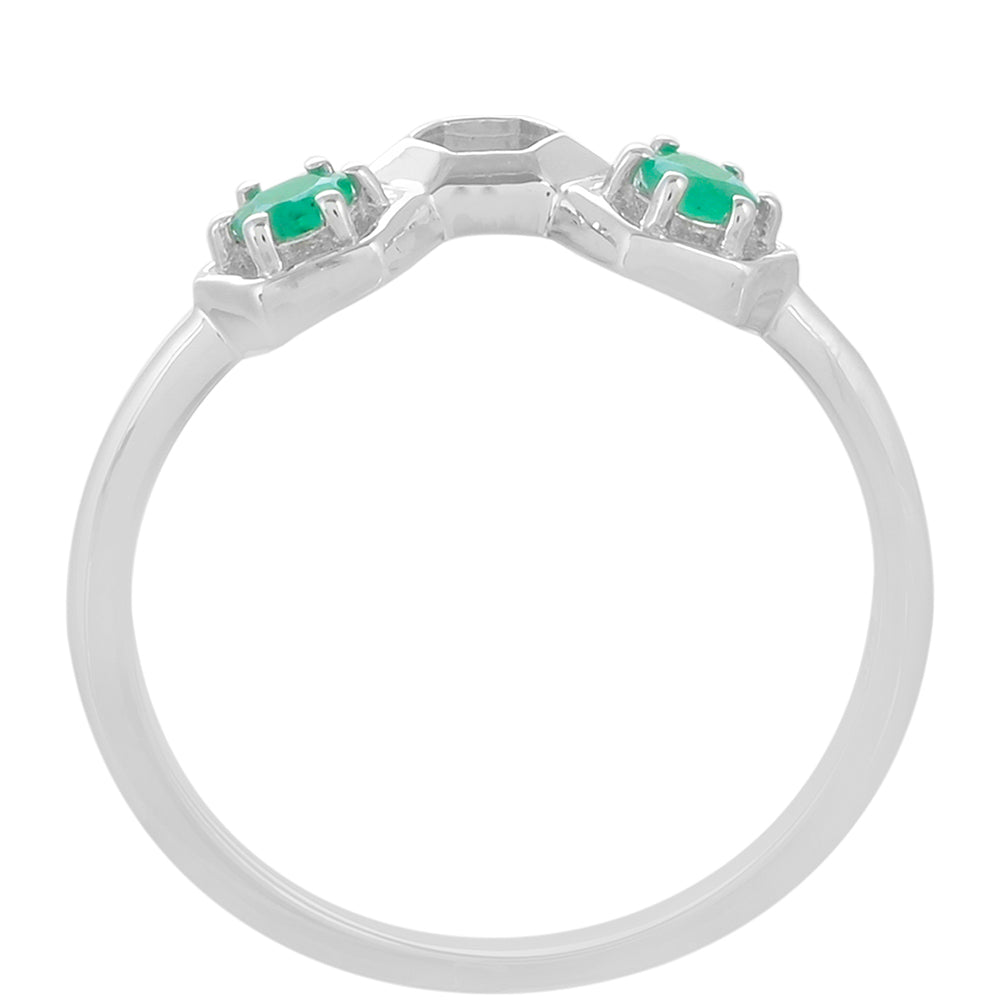 Anillo de Plata con Esmeralda de Brasil 4 