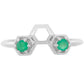 Anillo de Plata con Esmeralda de Brasil