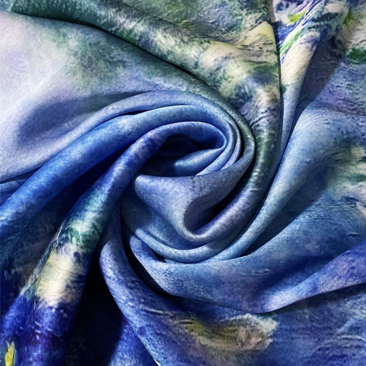 Pañuelo de seda, 70 cm x 180 cm, Claude Monet - Water Lilies