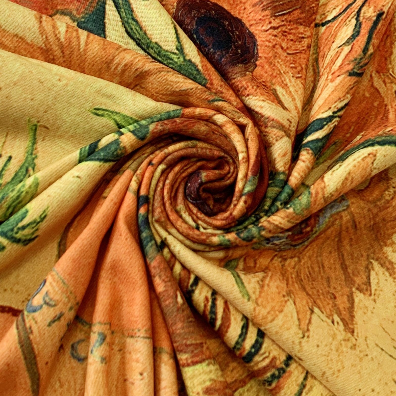 Bufanda de lana, 70 cm x 180 cm, Van Gogh - Sunflowers 6 