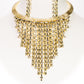 Conjunto de Aleación Bañado en Oro con Cristal Emporia® Blanco ( Collar +Pendientes )