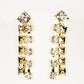 Conjunto de Aleación Bañado en Oro con Cristal Emporia® Blanco ( Collar +Pendientes )