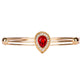 Conjunto de Aleación Bañado en Oro con Cristal Emporia® Rojo ( Collar +Pendientes +Pulsera +Anillo +Colgante )