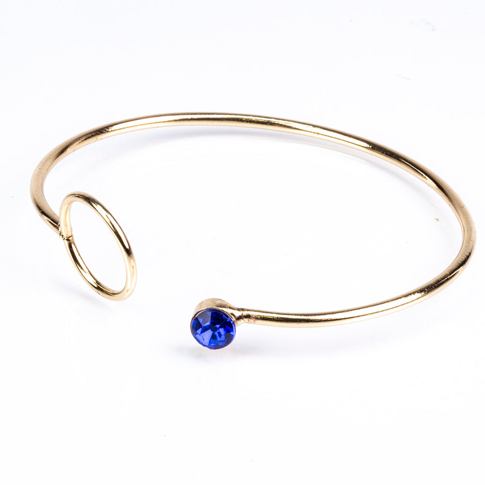 Conjunto de Aleación Bañado en Oro con Cristal Emporia® Azul ( Pulsera ) 4 