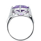 Anillo de Plata con Amatista de Vera Cruz y Topacio Blanco