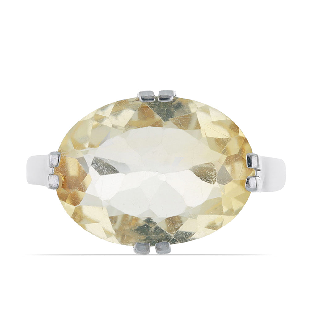 Anillo de Plata con Citrino de los Montes Urales 1 