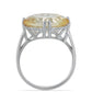 Anillo de Plata con Citrino de los Montes Urales