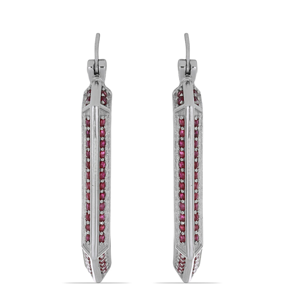 Pendientes de Plata con Rubí de Madagascar 1 