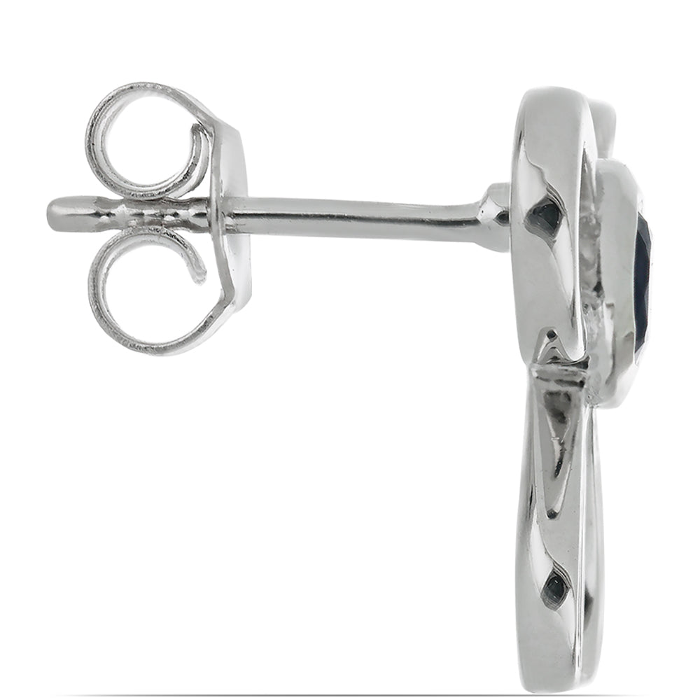 Pendientes de Plata con Zafiro Azul Rosebery 2 
