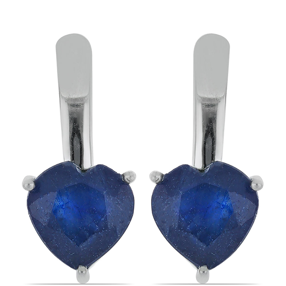 Pendientes de Plata con Zafiro Azul Rosebery