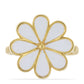 Anillo de Plata Bañada en Oro con Esmalte