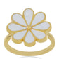 Anillo de Plata Bañada en Oro con Esmalte