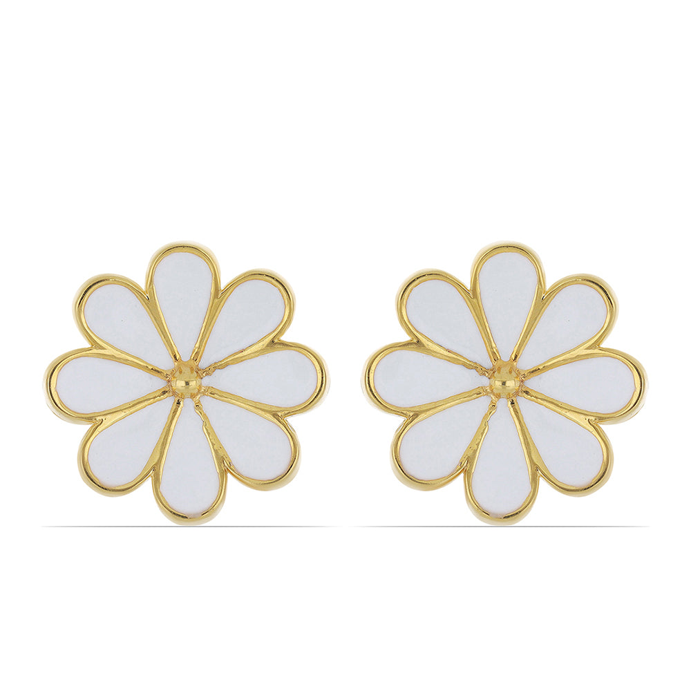 Pendientes de Plata Bañada en Oro con Esmalte 1 