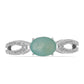 Anillo de Plata con Grandidierita de Anosy y Topacio Blanco