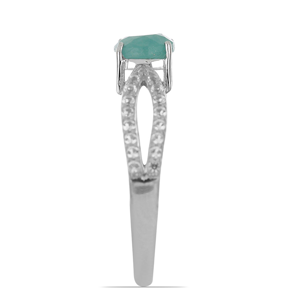 Anillo de Plata con Grandidierita de Anosy y Topacio Blanco 4 