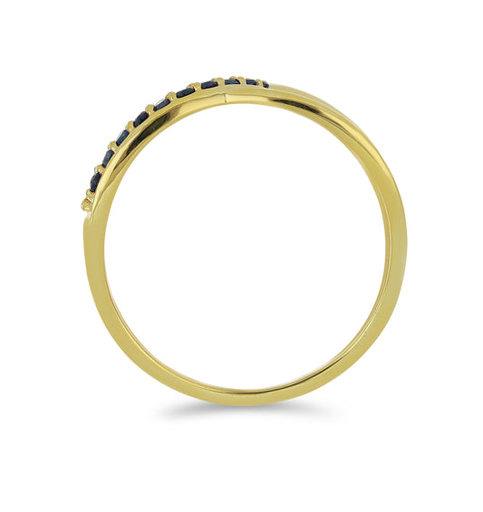 Anillo de Oro 9K con Zafiro de Tailandia