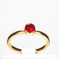 Conjunto de Aleación Bañado en Oro con Cristal Emporia® Rojo ( Anillo )