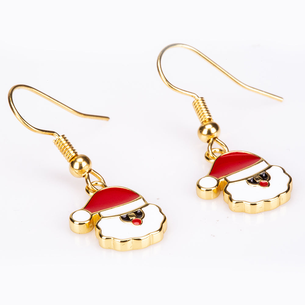 Conjunto de Aleación Bañado en Oro con Cristal Emporia® Rojo ( Collar +Pendientes +Colgante )