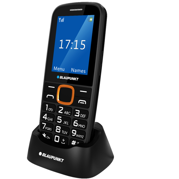Teléfono móvil Blaupunkt - con función SOS, amarillo 1 